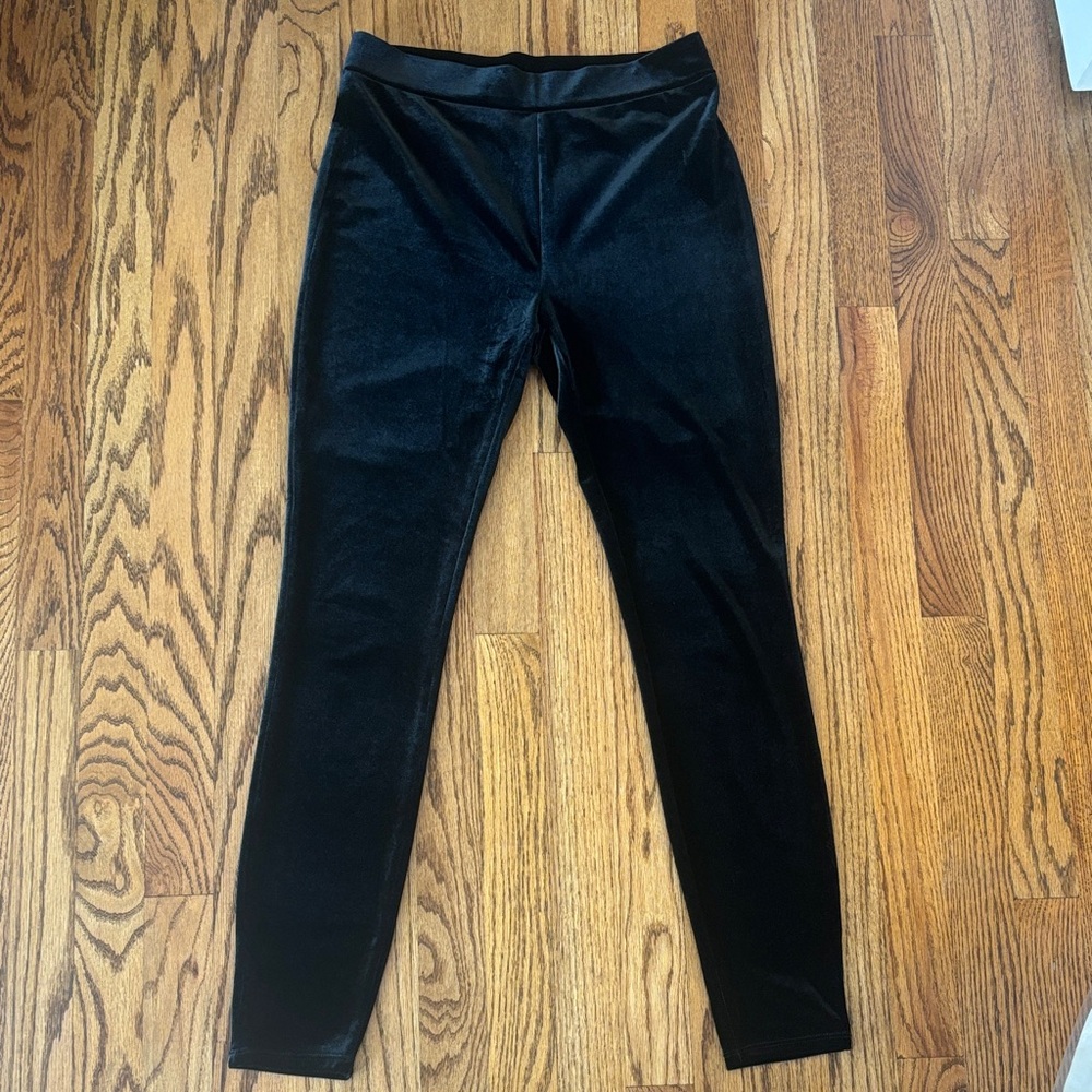 J. Crew Black Velvet Leggings